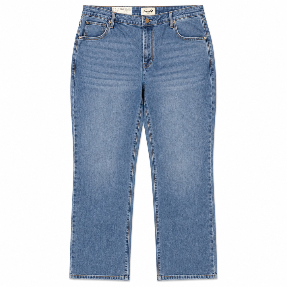 Seven7 Loose Straight Jeans Womens Plus Size 18W Blue High Rise Stretch NWT